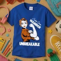 Ms Awareness Multiple Sclerosis Unbreakable Warrior Funny Gift Kids T-Shirt thumb 3