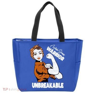 Ms Awareness Multiple Sclerosis Unbreakable Warrior Funny Gift Tote Bag
