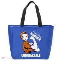 Ms Awareness Multiple Sclerosis Unbreakable Warrior Funny Gift Tote Bag thumb 0
