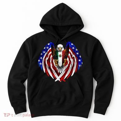 Mexican American Mexico Usa Flag Eagle Hoodie