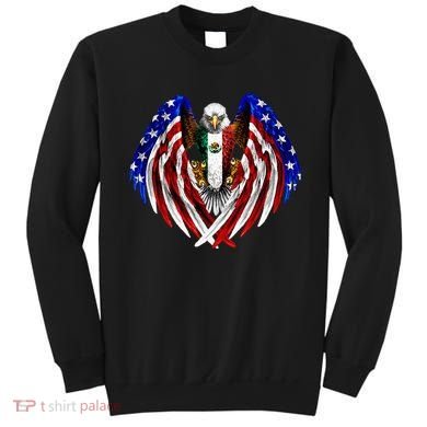 Mexican American Mexico Usa Flag Eagle Sweatshirt