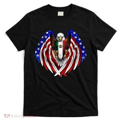 Mexican American Mexico Usa Flag Eagle T-Shirt