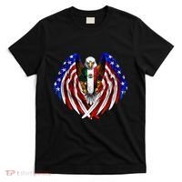 Mexican American Mexico Usa Flag Eagle T-Shirt thumb 0