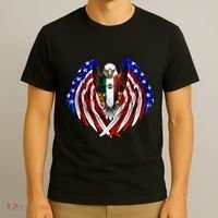 Mexican American Mexico Usa Flag Eagle T-Shirt thumb 3