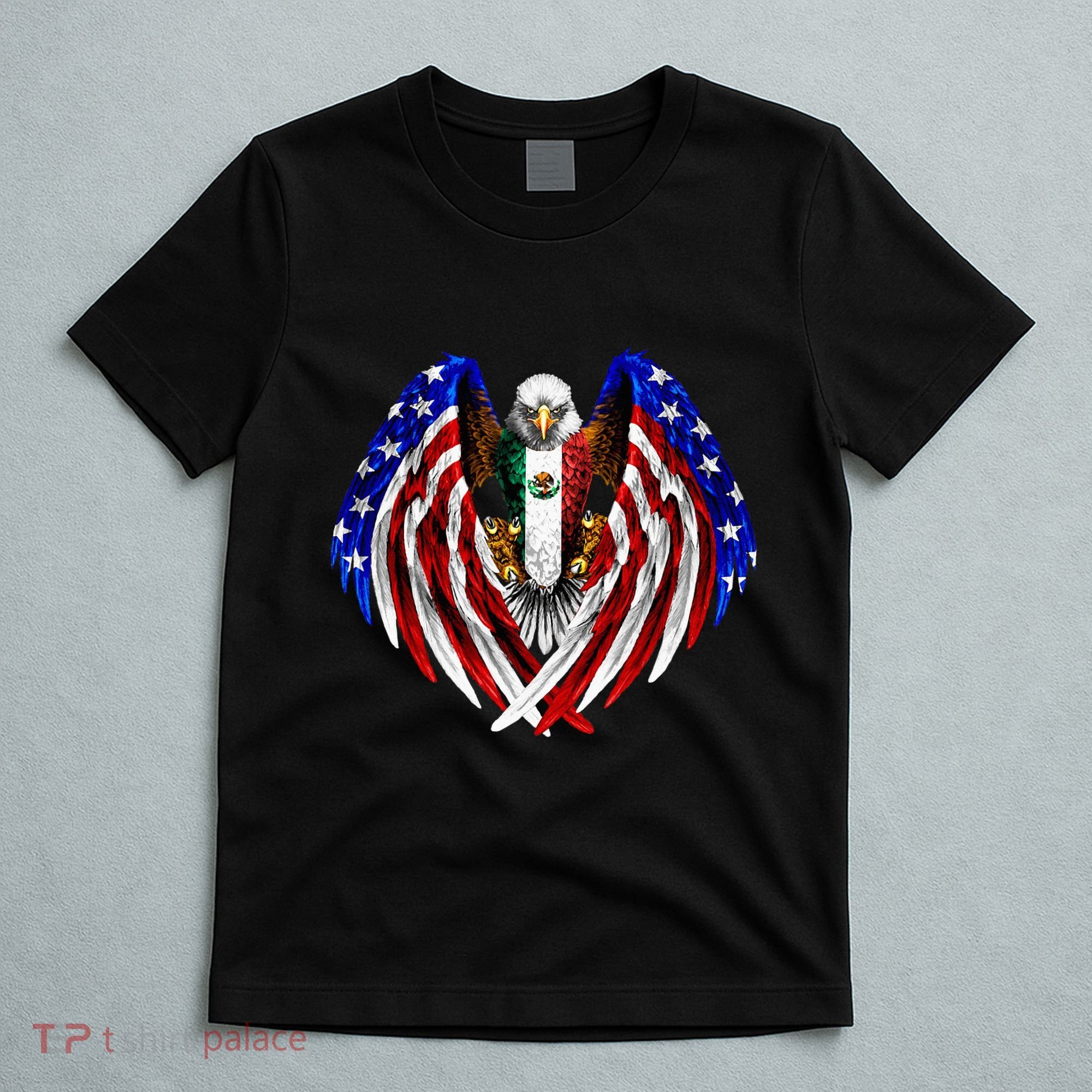 Mexican American Mexico Usa Flag Eagle T-Shirt