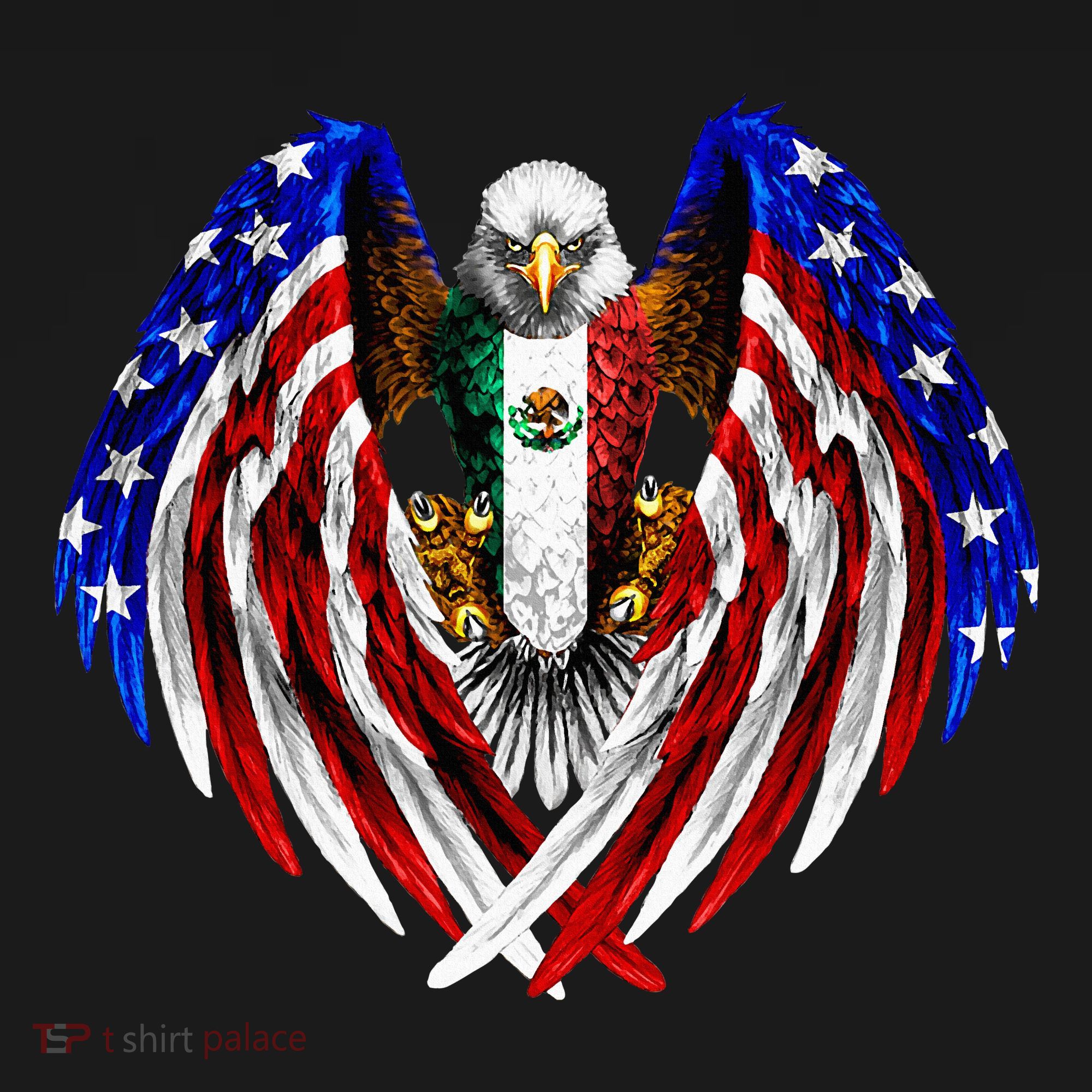 Mexican American Mexico Usa Flag Eagle Backpack