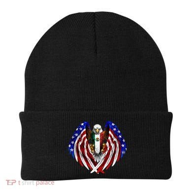 Mexican American Mexico Usa Flag Eagle Beanie