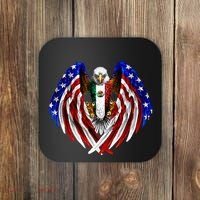 Mexican American Mexico Usa Flag Eagle Coaster thumb 0