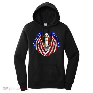 Mexican American Mexico Usa Flag Eagle Women's Hoodie