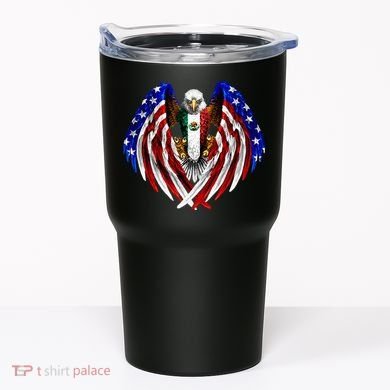 Mexican American Mexico Usa Flag Eagle Tumbler