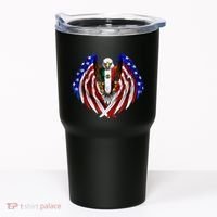 Mexican American Mexico Usa Flag Eagle Tumbler thumb 0