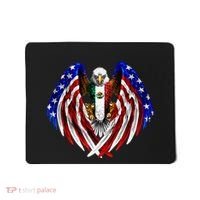 Mexican American Mexico Usa Flag Eagle Mousepad thumb 0