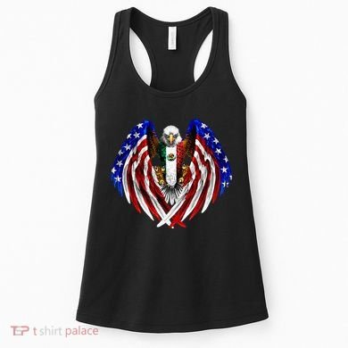 Mexican American Mexico Usa Flag Eagle Women's Tank Top