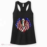 Mexican American Mexico Usa Flag Eagle Women's Tank Top thumb 0