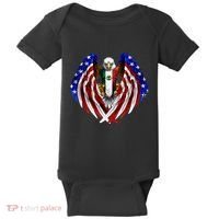 Mexican American Mexico Usa Flag Eagle Baby Bodysuit thumb 0