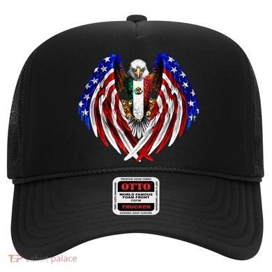 Mexican American Mexico Usa Flag Eagle Hat