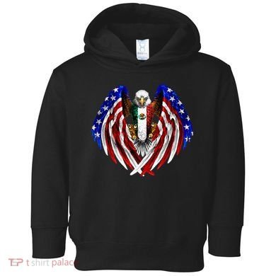 Mexican American Mexico Usa Flag Eagle Toddler Hoodie