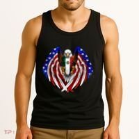 Mexican American Mexico Usa Flag Eagle Tank Top thumb 3