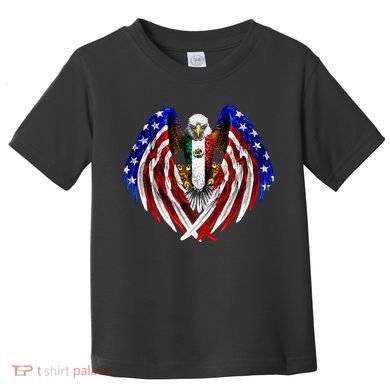 Mexican American Mexico Usa Flag Eagle Toddler T-Shirt