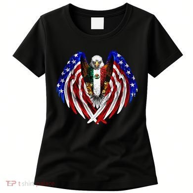 Mexican American Mexico Usa Flag Eagle Women's T-Shirt
