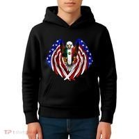 Mexican American Mexico Usa Flag Eagle Kids Hoodie thumb 4