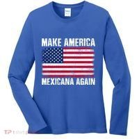 Make America Mexicana Again Funny America Political Quote Gift Women's Long Sleeve Shirt thumb 0