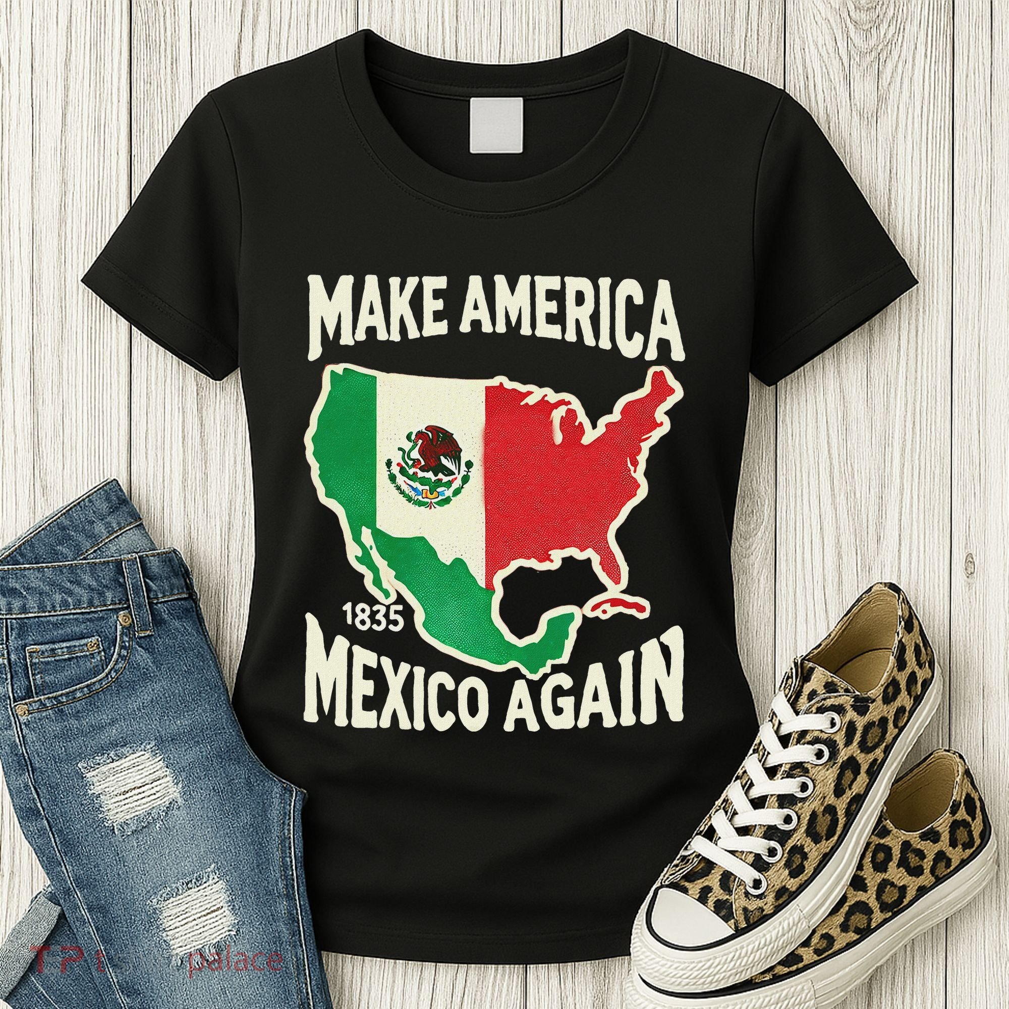 Make America Mexico Again Mexican History Fact 1835 Mexico Women's T-Shirt