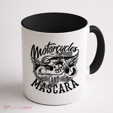 Motorcycles And Mascara Funny Gift Cute Makeup Motor Lover Funny Gift Coffee Mug back