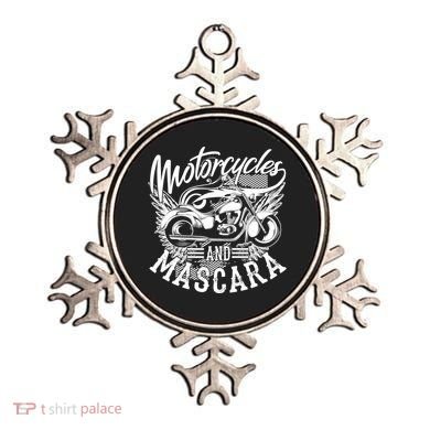 Motorcycles And Mascara Funny Gift Cute Makeup Motor Lover Funny Gift Ornament