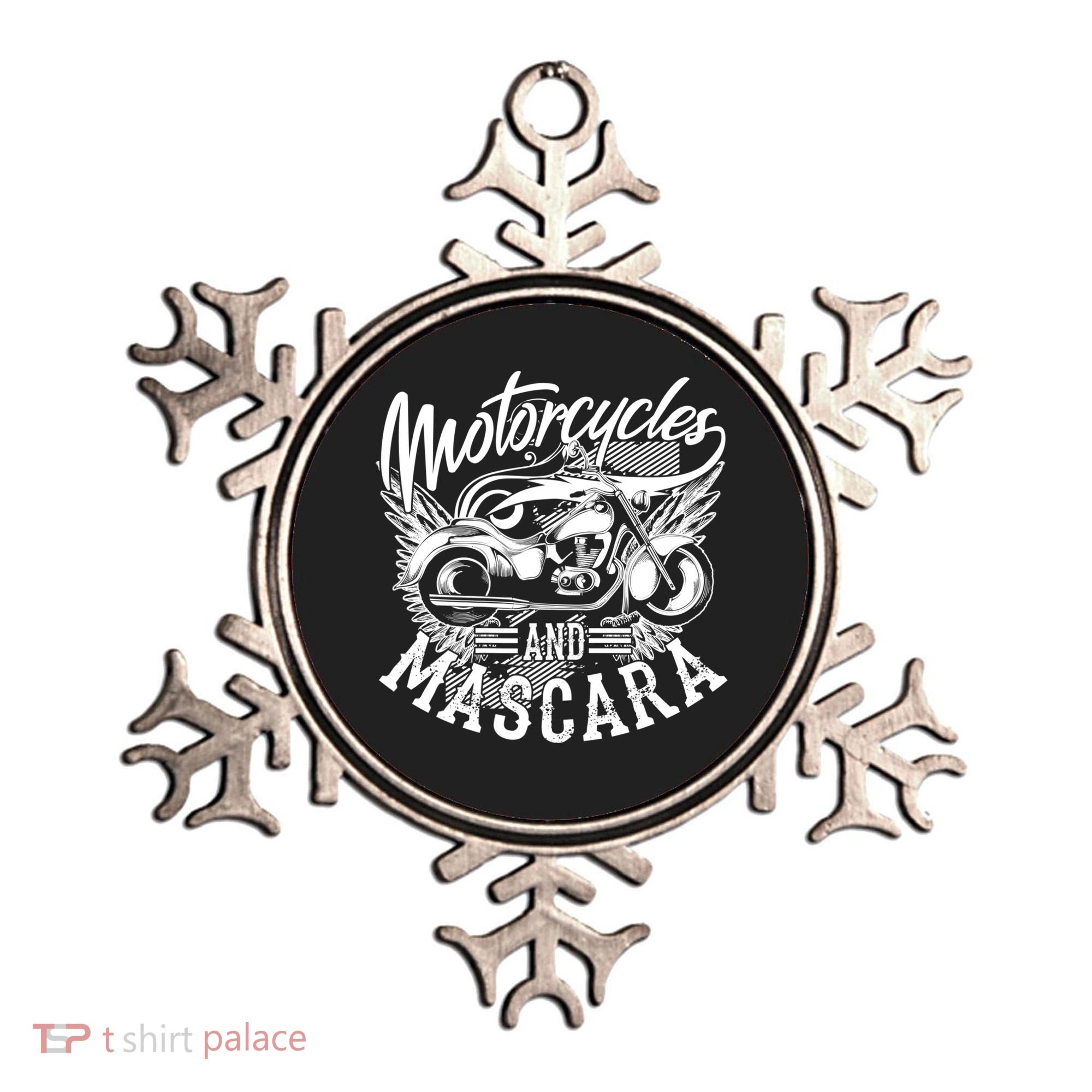 Motorcycles And Mascara Funny Gift Cute Makeup Motor Lover Funny Gift Ornament