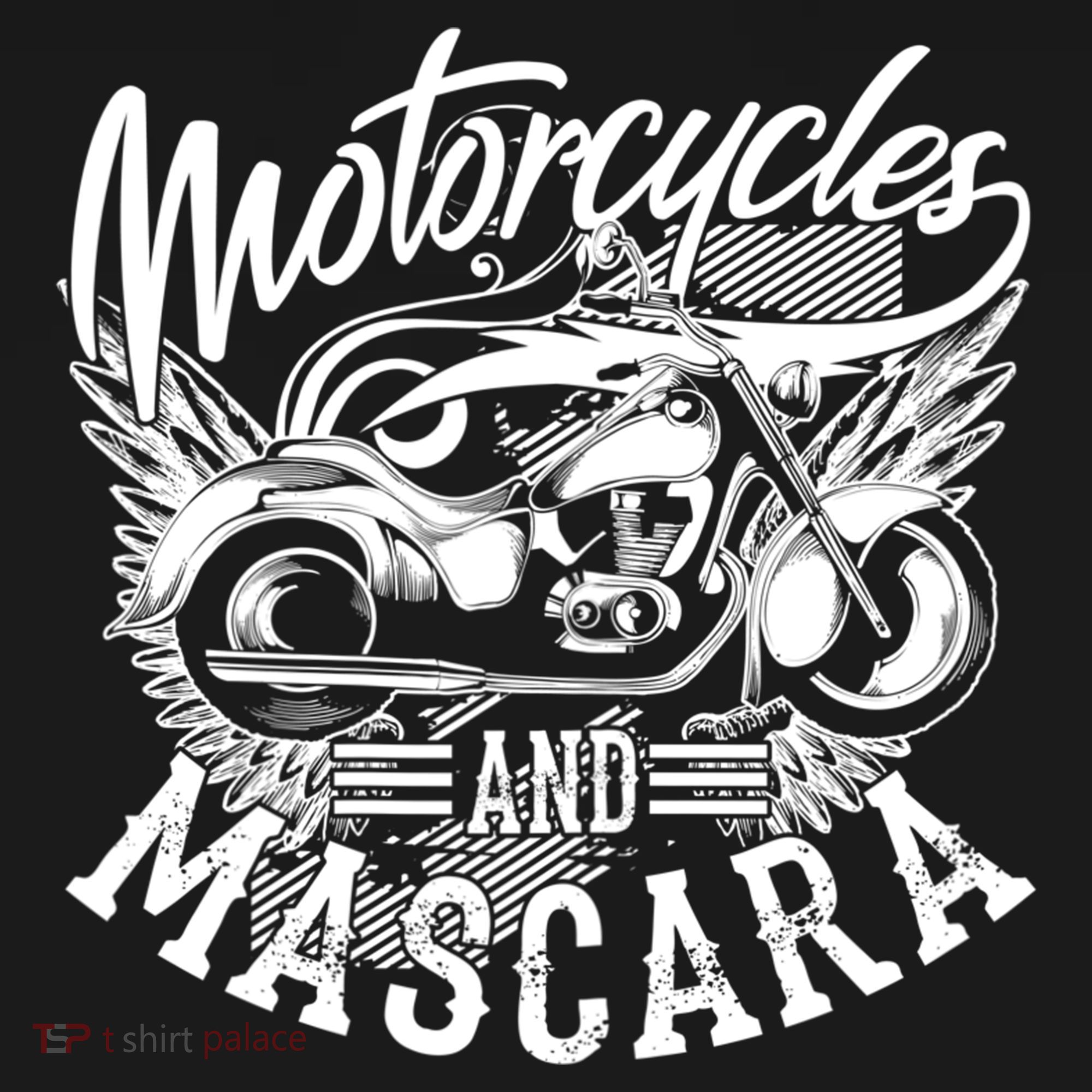 Motorcycles And Mascara Funny Gift Cute Makeup Motor Lover Funny Gift Women's Tank Top