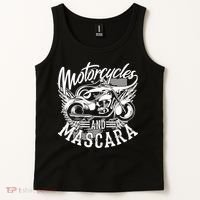 Motorcycles And Mascara Funny Gift Cute Makeup Motor Lover Funny Gift Tank Top thumb 2