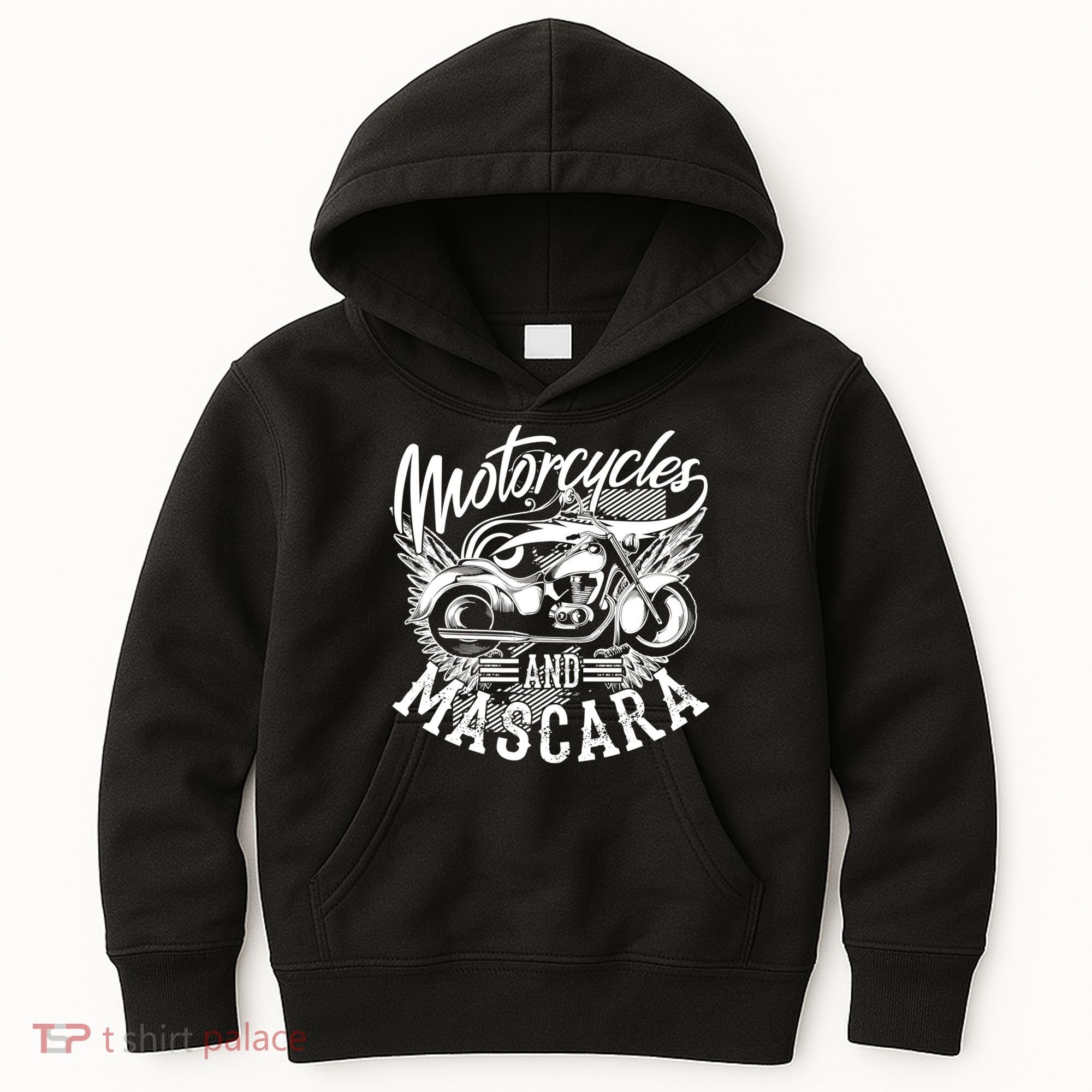 Motorcycles And Mascara Funny Gift Cute Makeup Motor Lover Funny Gift Kids Hoodie