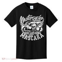 Motorcycles And Mascara Funny Gift Cute Makeup Motor Lover Funny Gift Kids T-Shirt thumb 0
