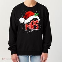 Mr. And Mrs. Christmas Santa Claus Matching His Hers Women's Sweatshirt thumb 0