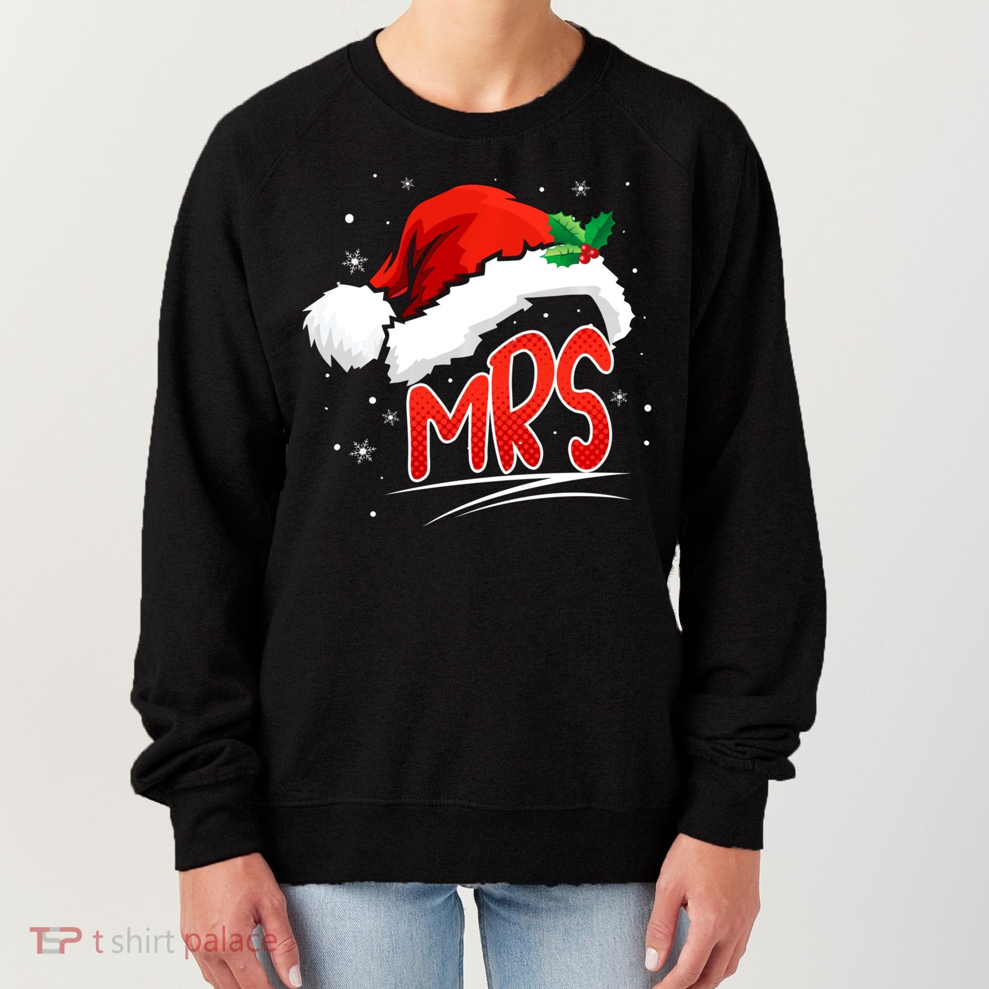 Mr. And Mrs. Christmas Santa Claus Matching His Hers Women's Sweatshirt
