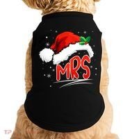 Mr. And Mrs. Christmas Santa Claus Matching His Hers Doggie Tank thumb 0