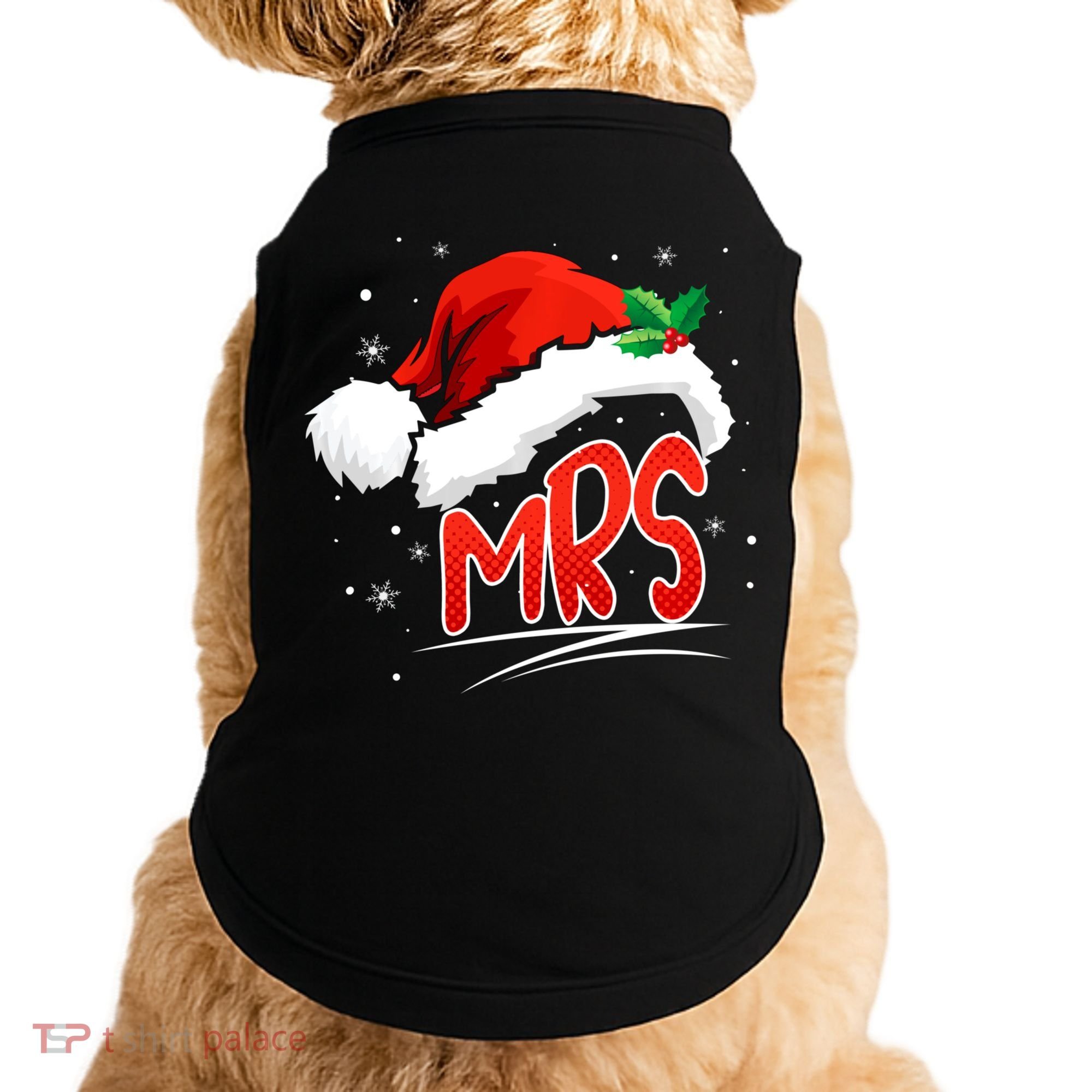 Mr. And Mrs. Christmas Santa Claus Matching His Hers Doggie Tank