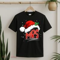 Mr. And Mrs. Christmas Santa Claus Matching His Hers T-Shirt thumb 2