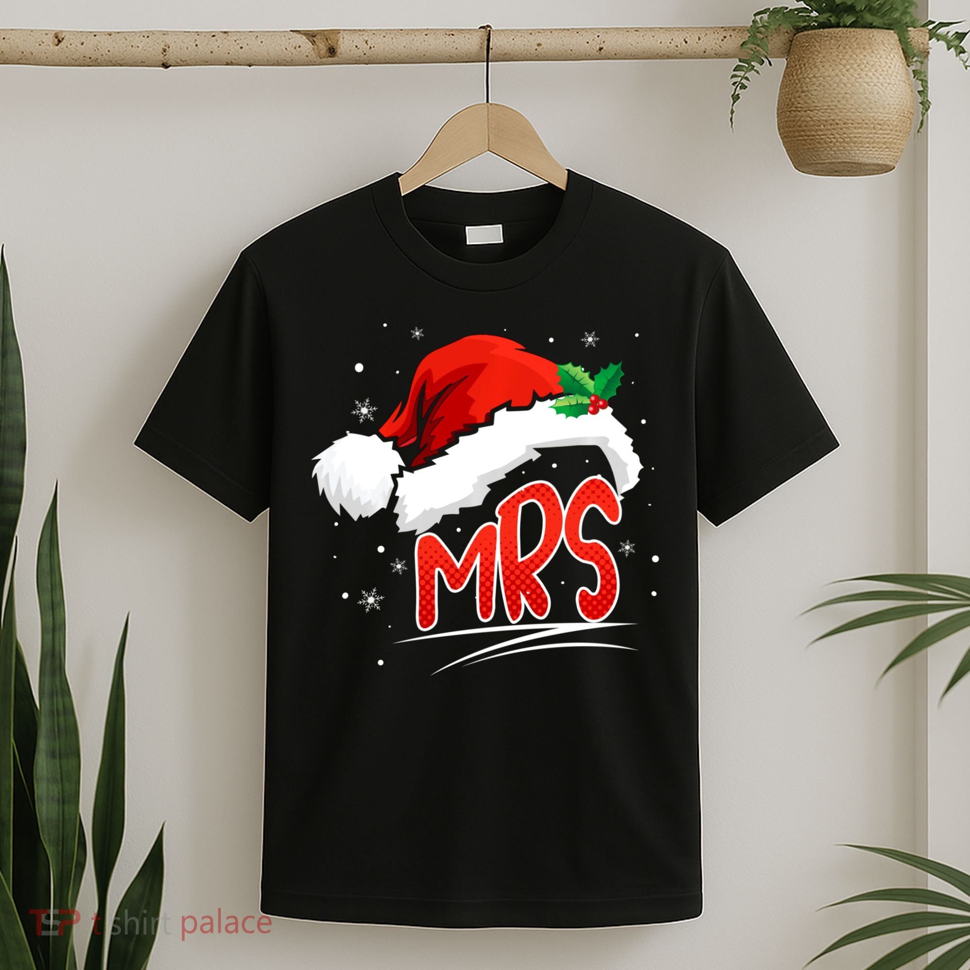 Mr. And Mrs. Christmas Santa Claus Matching His Hers T-Shirt