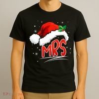 Mr. And Mrs. Christmas Santa Claus Matching His Hers T-Shirt thumb 3