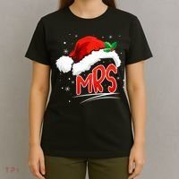 Mr. And Mrs. Christmas Santa Claus Matching His Hers T-Shirt thumb 4