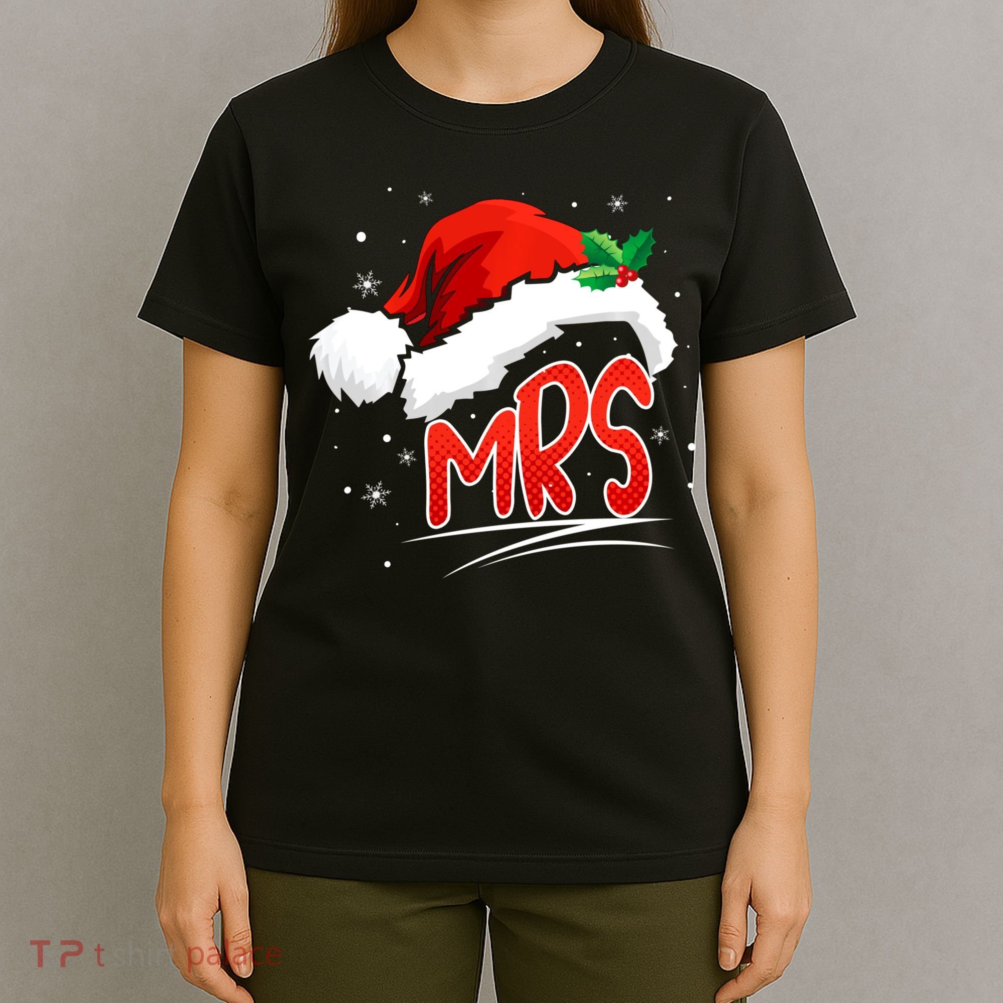 Mr. And Mrs. Christmas Santa Claus Matching His Hers T-Shirt