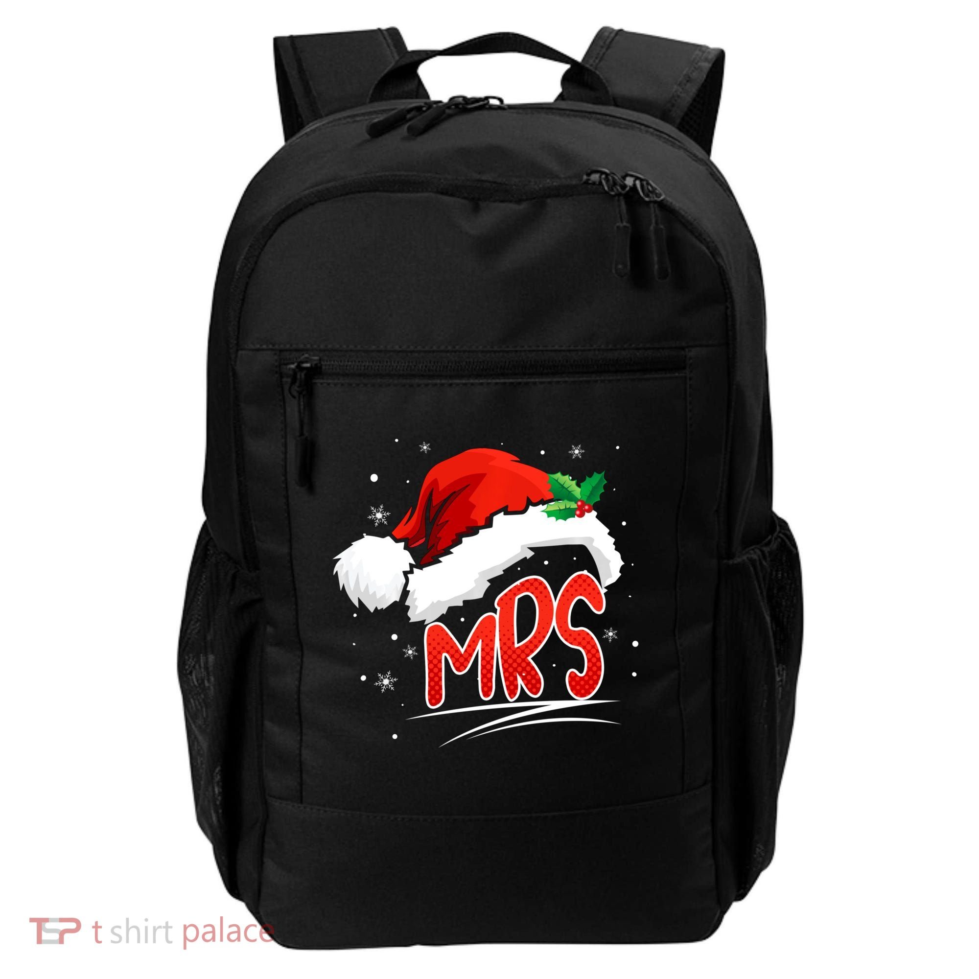 Mr. And Mrs. Christmas Santa Claus Matching His Hers Backpack