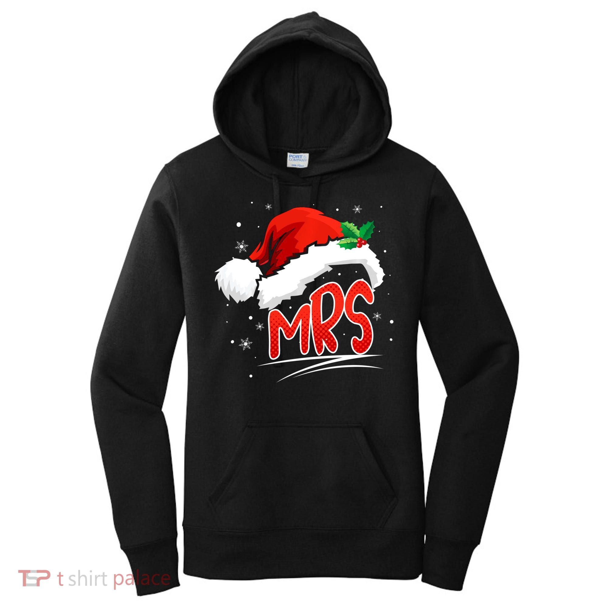 Mr. And Mrs. Christmas Santa Claus Matching His Hers Women's Hoodie