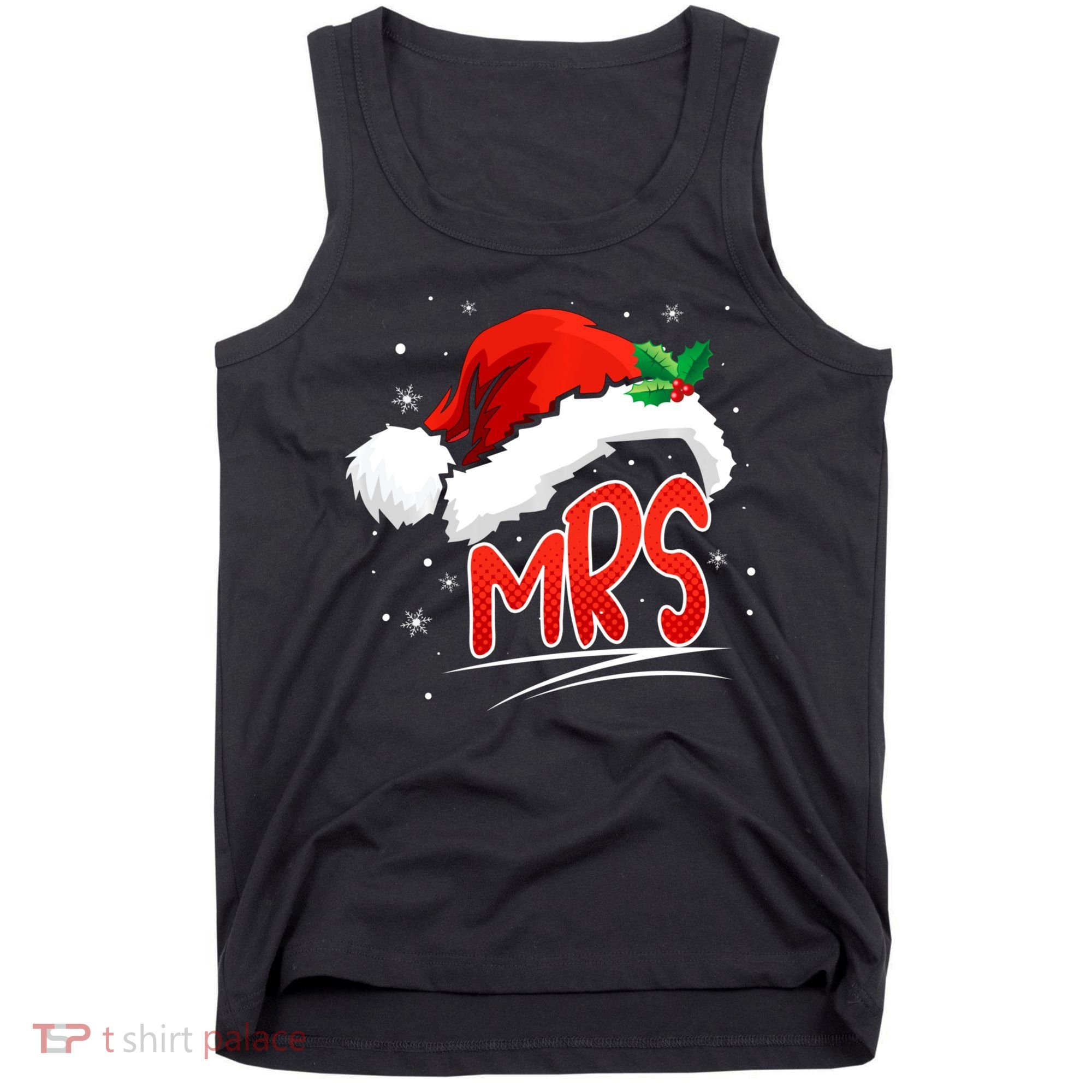 Mr. And Mrs. Christmas Santa Claus Matching His Hers Tank Top