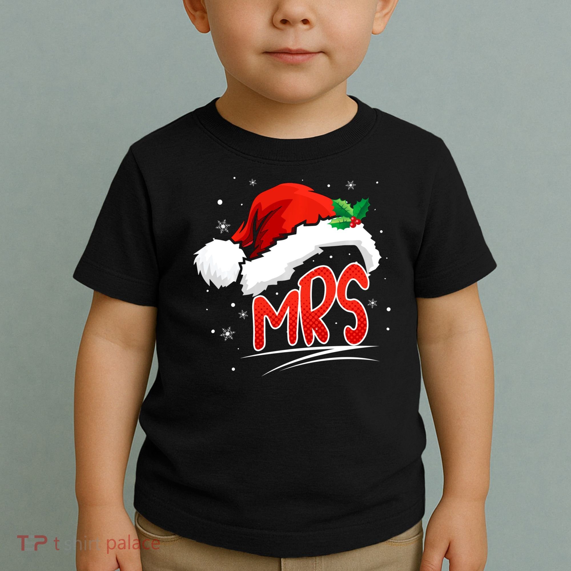 Mr. And Mrs. Christmas Santa Claus Matching His Hers Toddler T-Shirt