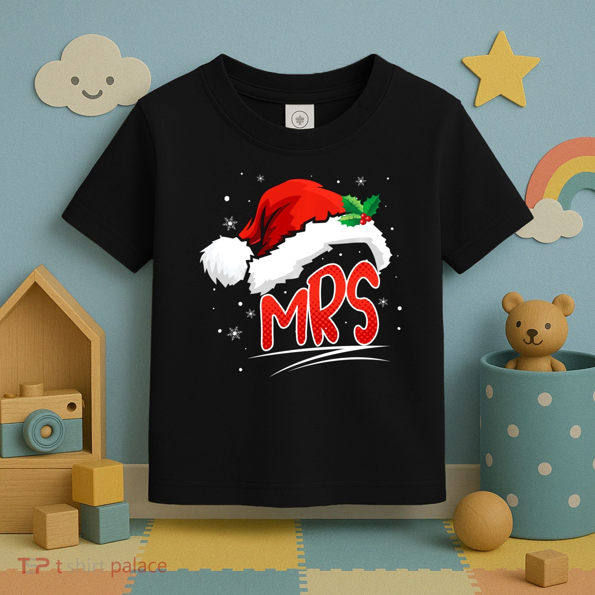 Mr. And Mrs. Christmas Santa Claus Matching His Hers Toddler T-Shirt