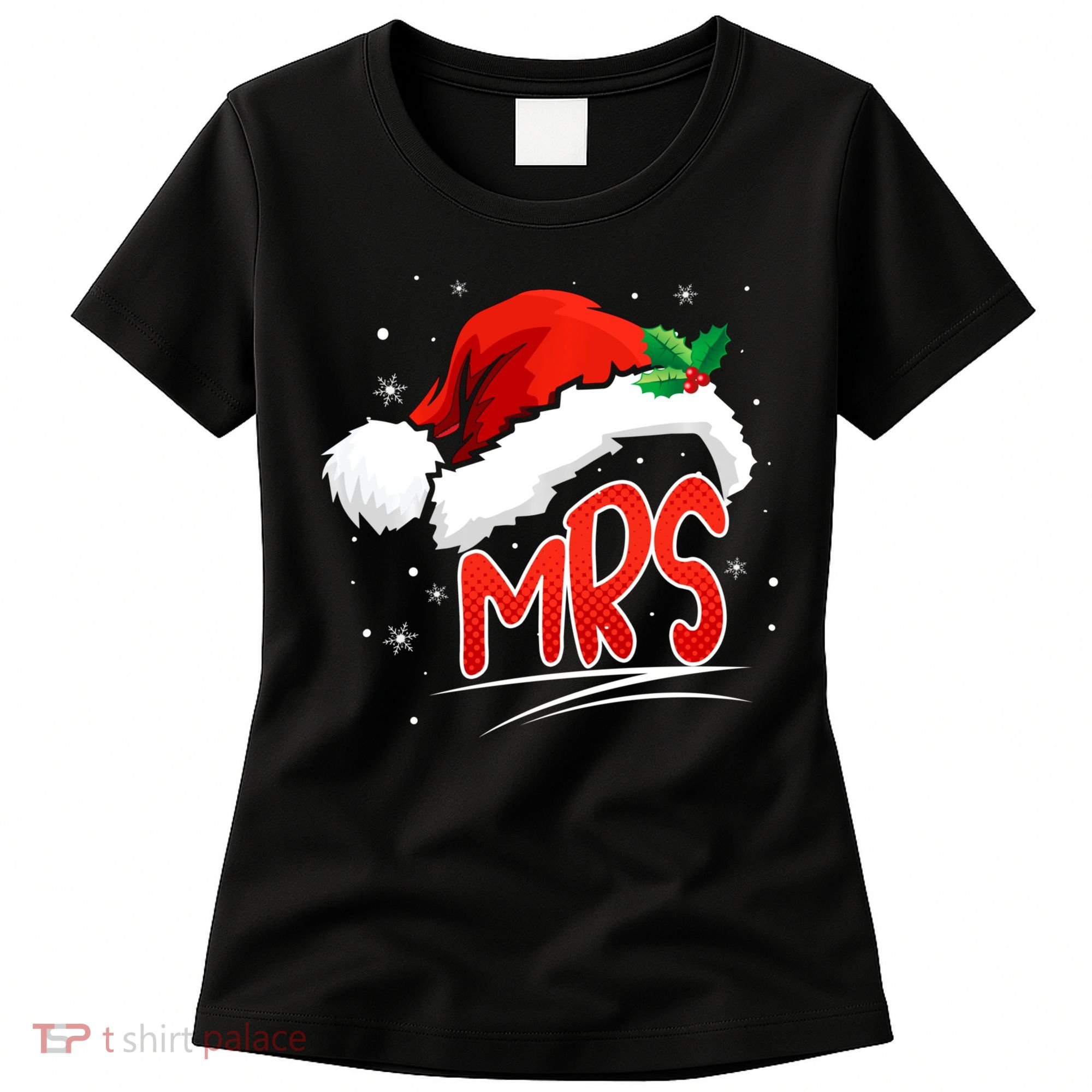 Mr. And Mrs. Christmas Santa Claus Matching His Hers Women's T-Shirt