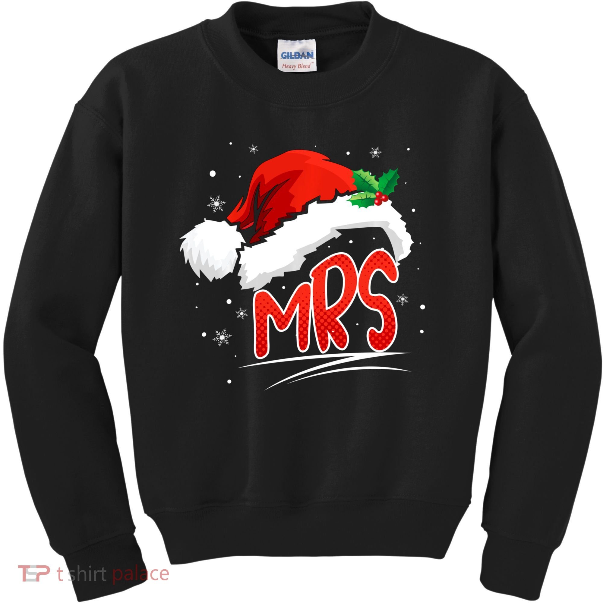Mr. And Mrs. Christmas Santa Claus Matching His Hers Kids Sweatshirt